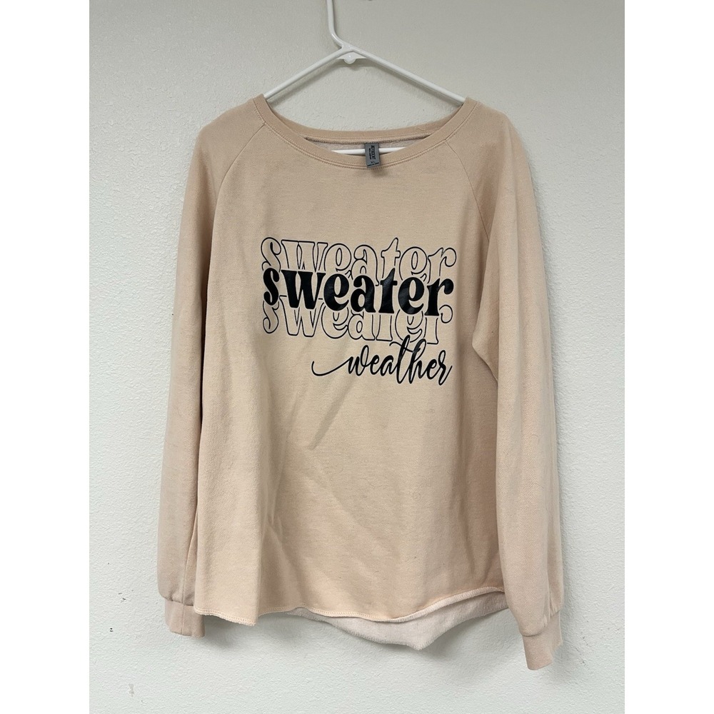Boutique Style Women's Sweatshirt Size Xl Pink Long Sleeve Pullover